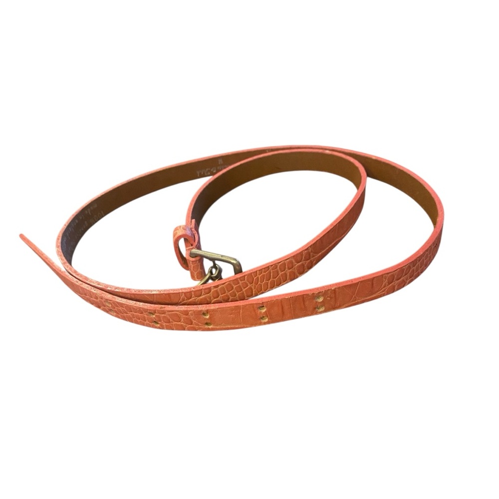 Abercrombie & Fitch Pink Genuine Italian Leather Belt Women Medium